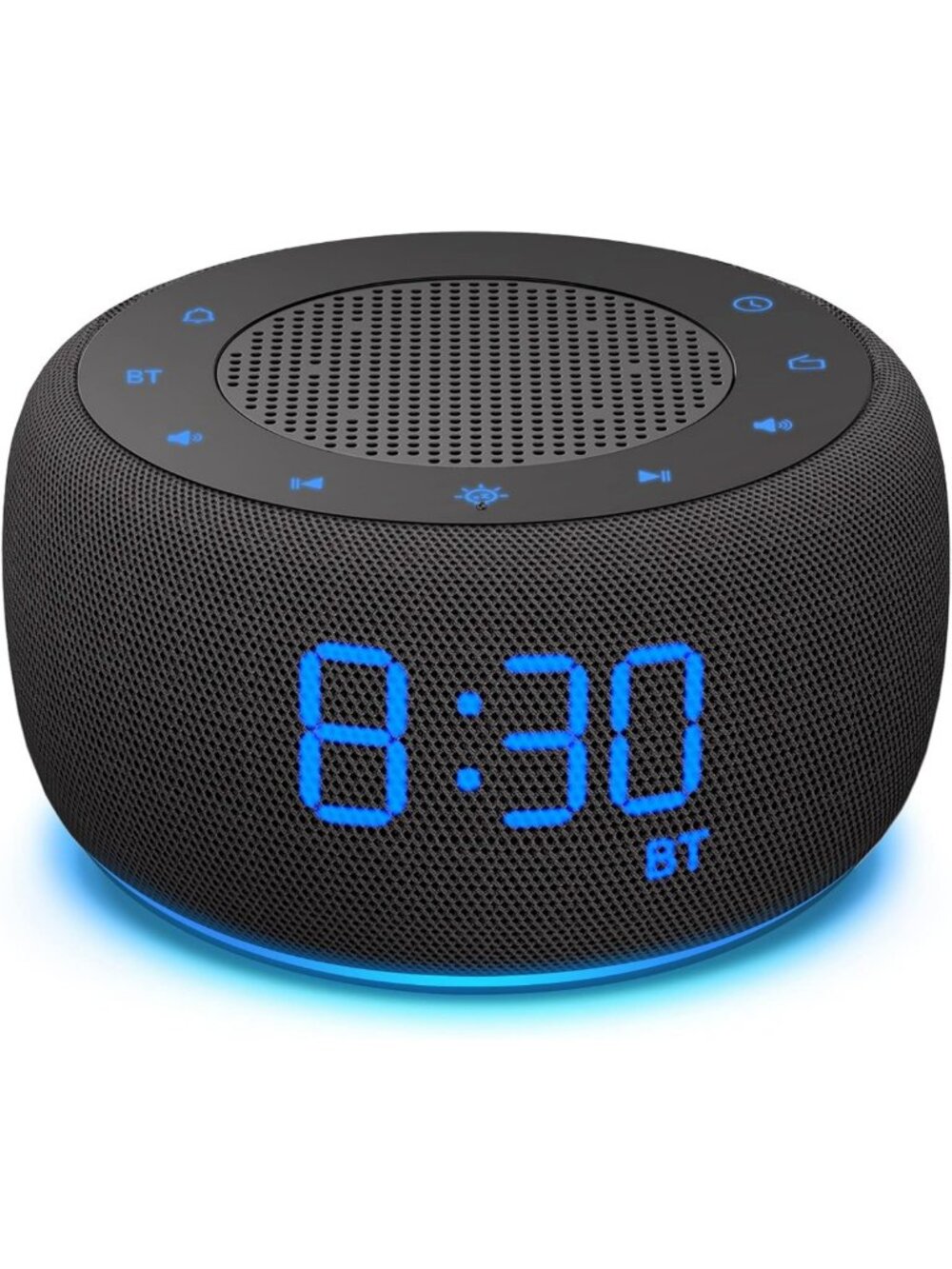 Bluetooth Alarm Clock with FM Radio, Gradual Wake-Up Sounds, Dimmable Display